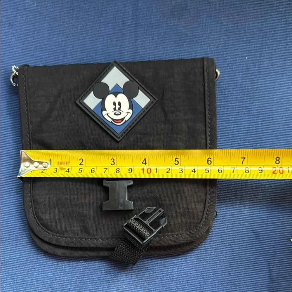 Disney Black Messenger Bag Durable Fabric Front Flap